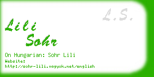 lili sohr business card